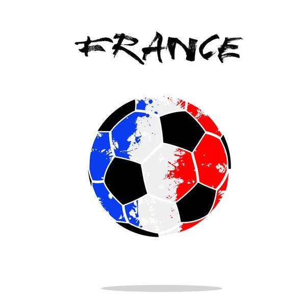 Bir soyut futbol topu olarak Fransa bayrağı — Stok Vektör