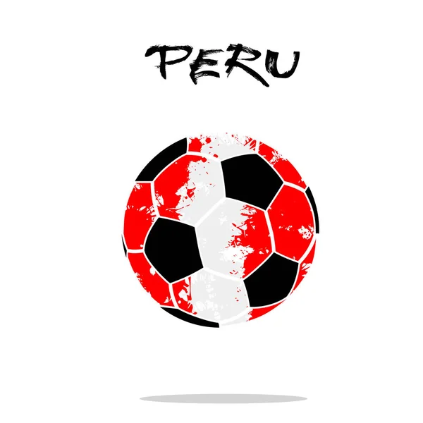 Bandera de Perú como pelota de fútbol abstracta — Archivo Imágenes Vectoriales