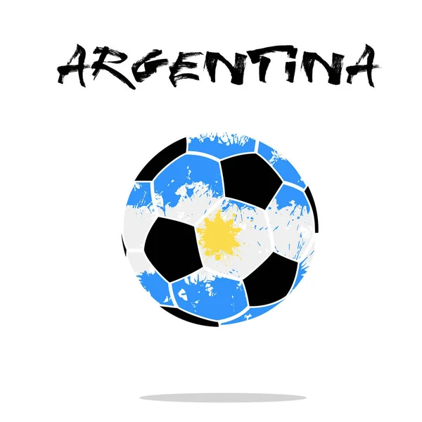 Flagga Argentina som en abstrakt fotboll — Stock vektor