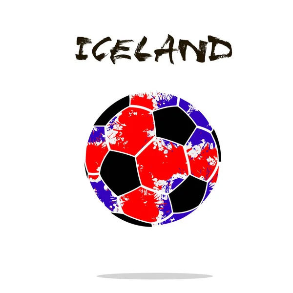 冰岛的旗子作为一个抽象橄榄球球 — 图库矢量图片