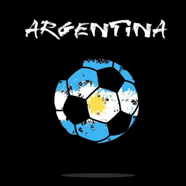 Bandiera dell'Argentina come un pallone da calcio astratto — Vettoriale Stock