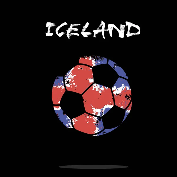 冰岛的旗子作为一个抽象橄榄球球 — 图库矢量图片