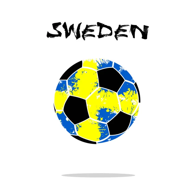 Schwedenfahne als abstrakter Fußball — Stockvektor