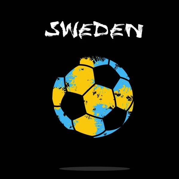 Флаг Швеции как абстрактный футбольный мяч — стоковый вектор