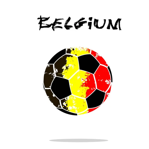 Bendera Belgia sebagai bola sepak abstrak - Stok Vektor