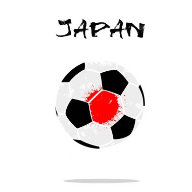 Bir soyut futbol topu olarak Japonya bayrağı