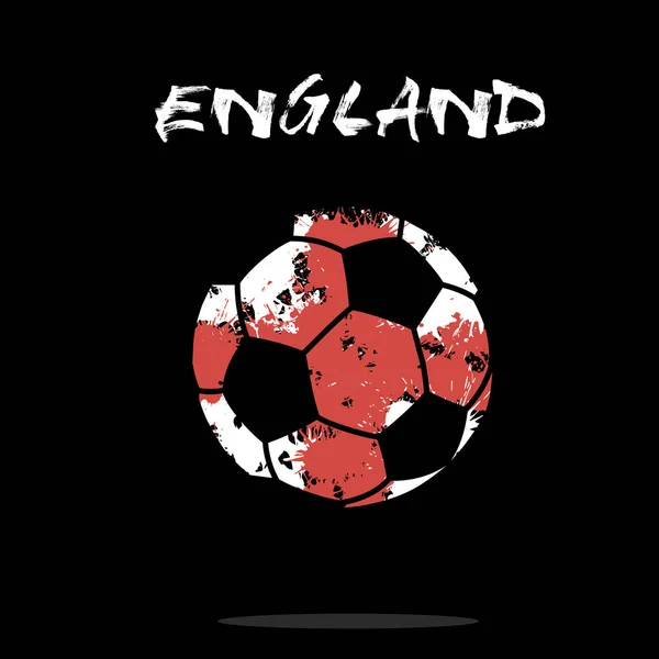 Flag of England as an abstract soccer ball — Stock Vector