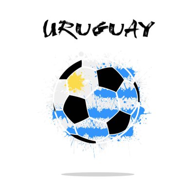 Bir soyut futbol topu olarak Uruguay bayrağı