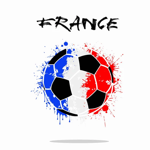 抽象的なサッカー ボールとしてフランスの旗 — ストックベクタ