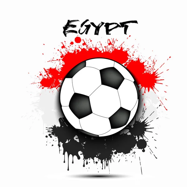 Soccer ball and Egypt flag — Stock Vector