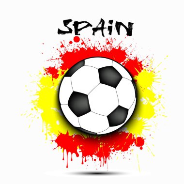 Futbol topu ve İspanya bayrağı