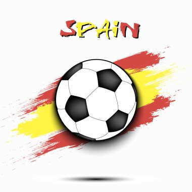 Futbol topu ve İspanya bayrağı