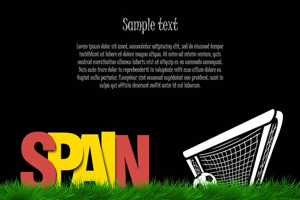 İspanya ve kapıdaki bir futbol topu