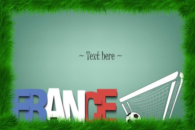 Çerçeve. İspanya ve kapıdaki bir futbol topu