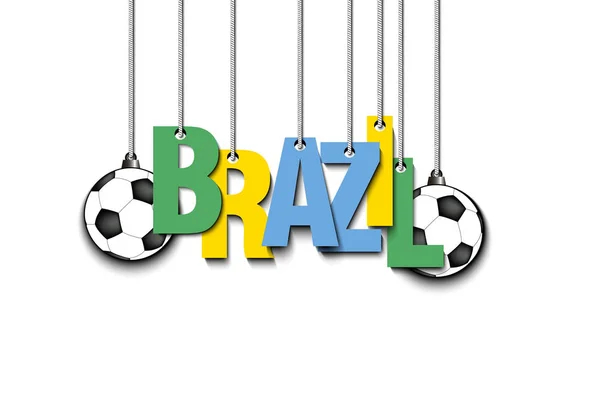 Banner η επιγραφή Βραζιλία — Διανυσματικό Αρχείο