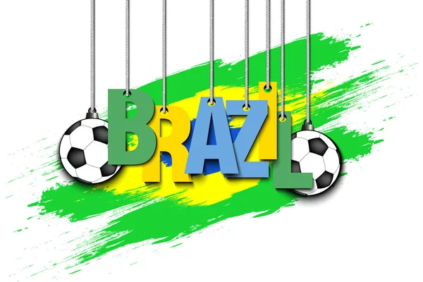 Banner η επιγραφή Βραζιλία — Διανυσματικό Αρχείο