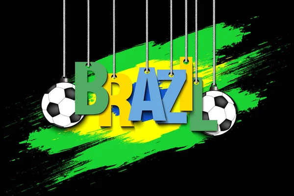 Bannière l'inscription Brésil — Image vectorielle