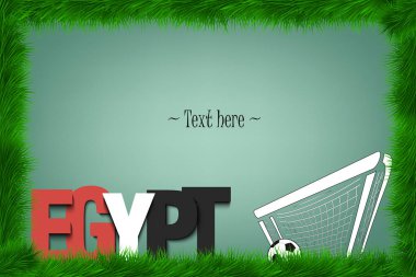 Çerçeve. Mısır ve kapıdaki bir futbol topu