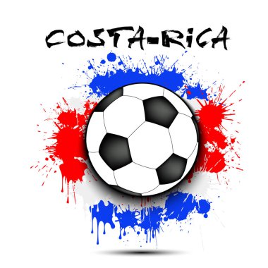 Futbol topu ve Kosta Rika bayrağı