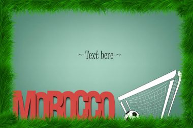 Çerçeve. Brezilya ve kapıdaki bir futbol topu