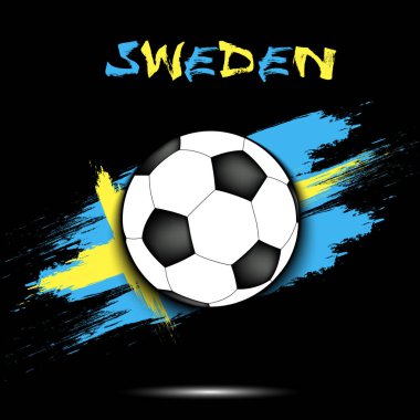 Futbol topu ve İsveç bayrağı
