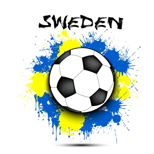 橄榄球和瑞典旗子 — 图库矢量图片