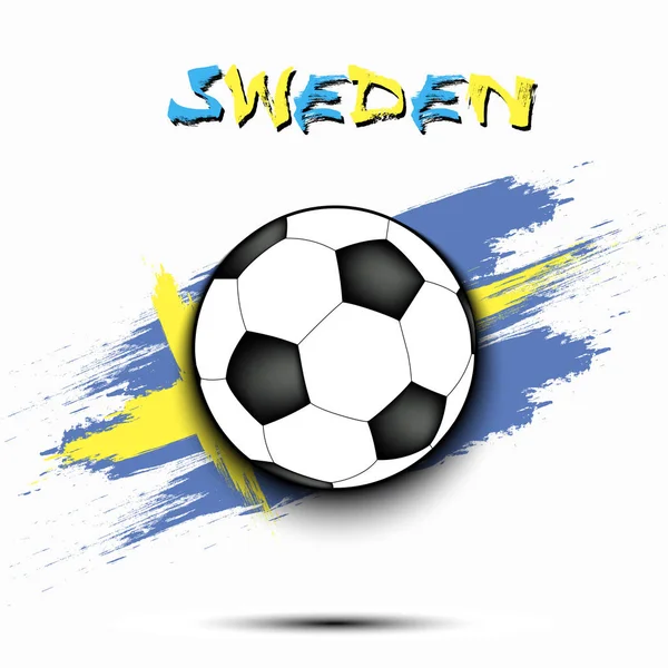 橄榄球和瑞典旗子 — 图库矢量图片