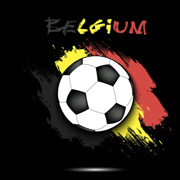 Voetbal en de vlag van België — Stockvector