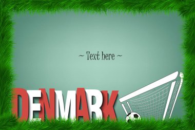 Çerçeve. Danimarka ve kapıdaki bir futbol topu