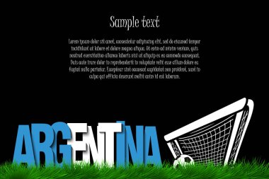 Arjantin ve kapıdaki bir futbol topu