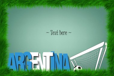 Çerçeve. Arjantin ve kapıdaki bir futbol topu