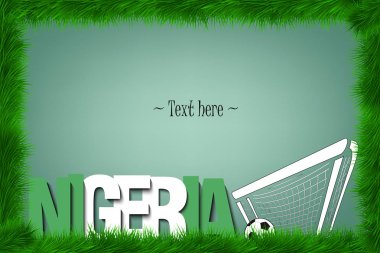Çerçeve. Nijerya ve kapıdaki bir futbol topu