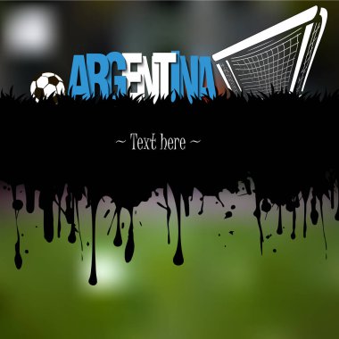 Arjantin futbol topu ve kapısı ile