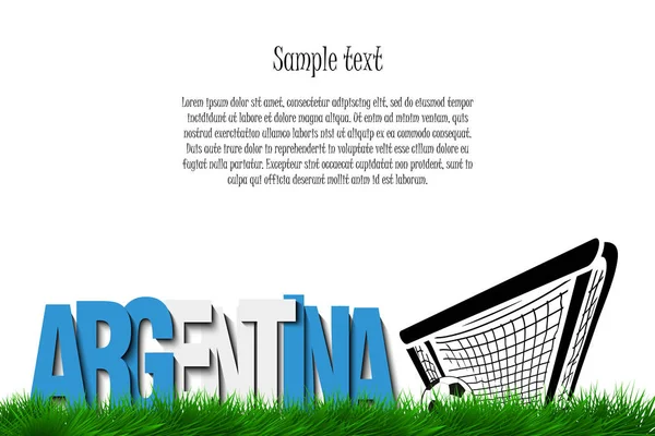Argentinien und ein Fußball am Tor — Stockvektor