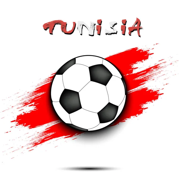 橄榄球和突尼斯旗子 — 图库矢量图片