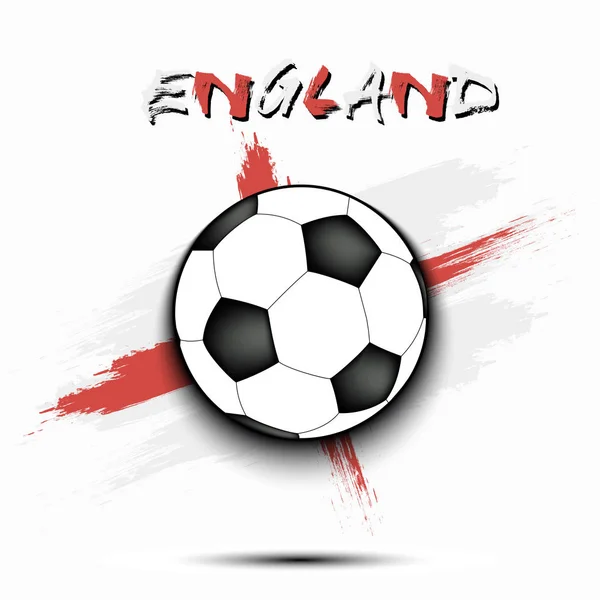 Fotbollen och England flagga — Stock vektor