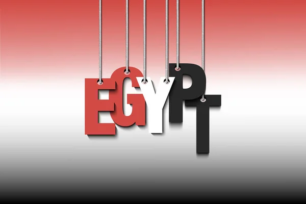 Le mot Egypte accroché aux cordes — Image vectorielle