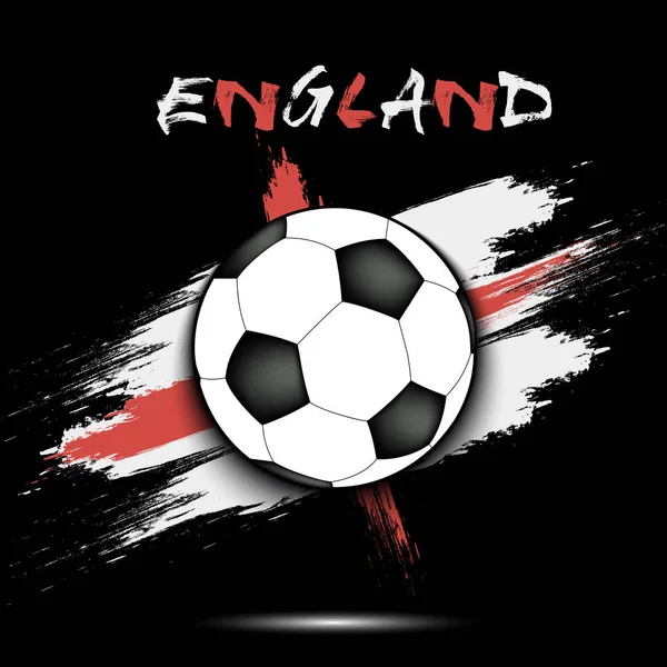 Fußball und England-Fahne — Stockvektor