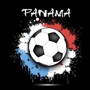 Futbol topu ve Panama bayrağı