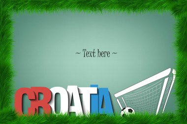 Çerçeve. Hırvatistan ve kapıdaki bir futbol topu