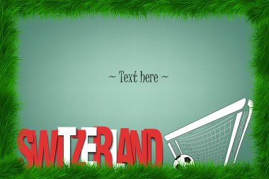 Çerçeve. İsviçre ve kapıdaki bir futbol topu