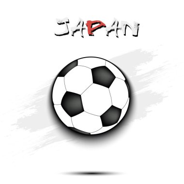Futbol topu ve Japonya bayrağı