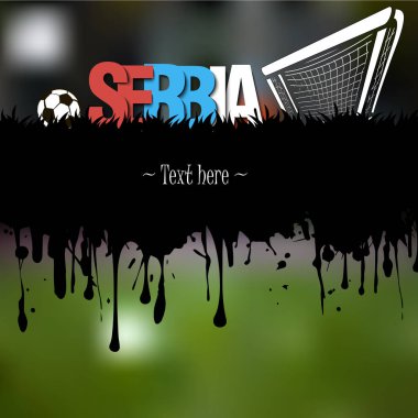 Sırbistan Futbol topu ve kapısı ile