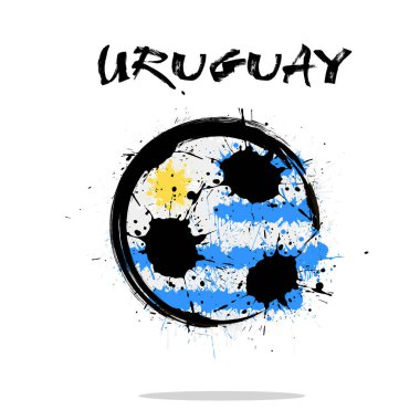 Bir soyut futbol topu olarak Uruguay bayrağı