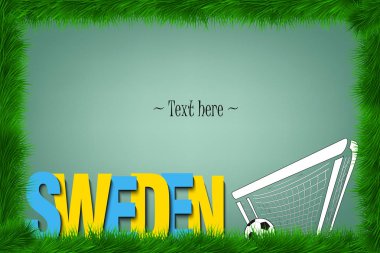 Çerçeve. İsveç ve kapıdaki bir futbol topu