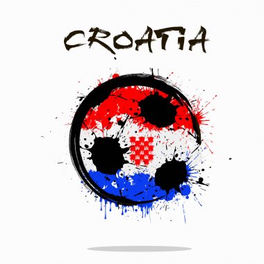 Bir soyut futbol topu olarak Hırvatistan bayrağı