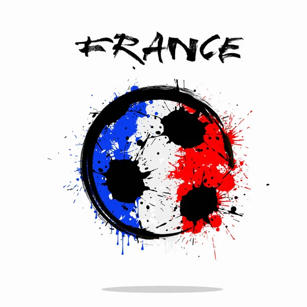 Mint egy absztrakt futball-labda Franciaország zászlaja — Stock Vector