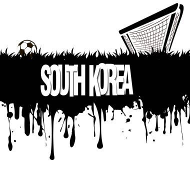 Güney Kore Futbol topu ve kapısı ile