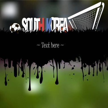 Güney Kore Futbol topu ve kapısı ile