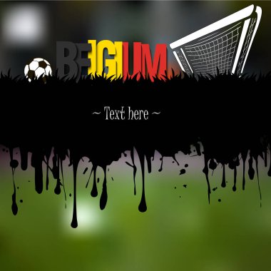 Belçika futbol topu ve kapısı ile